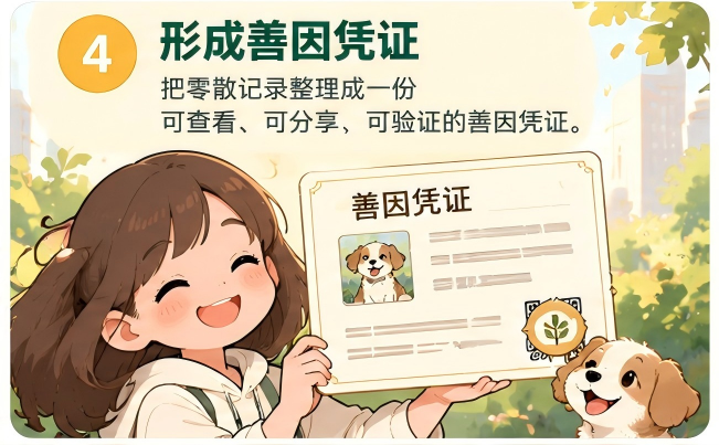第四步：形成善因凭证
