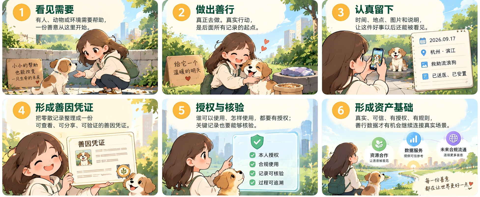 真实善行经过记录、授权与验证，形成资产基础